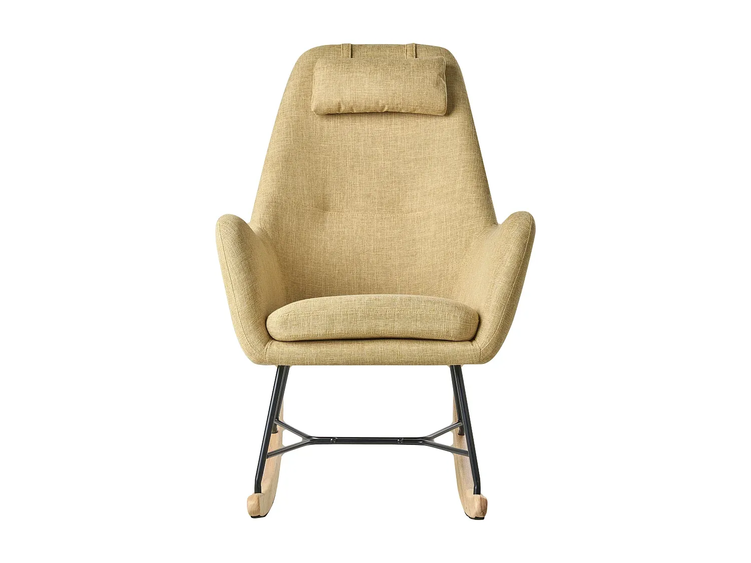 Bequemer gelber Schaukelsessel mit Polsterung