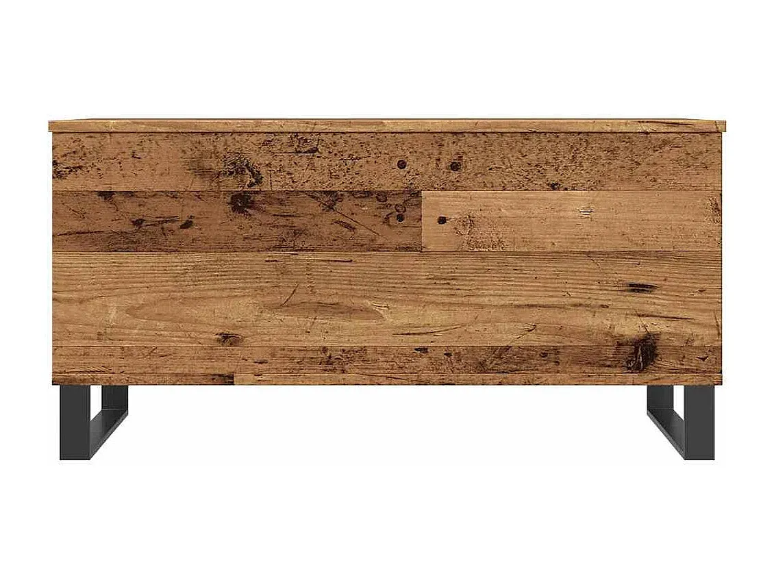 Moderner Wohnzimmertisch aus recyceltem Holz 90x45x45 cm