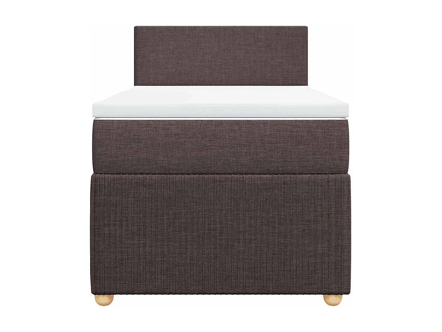 Komfortables Polsterbett Dunkelbraun 90x190 cm