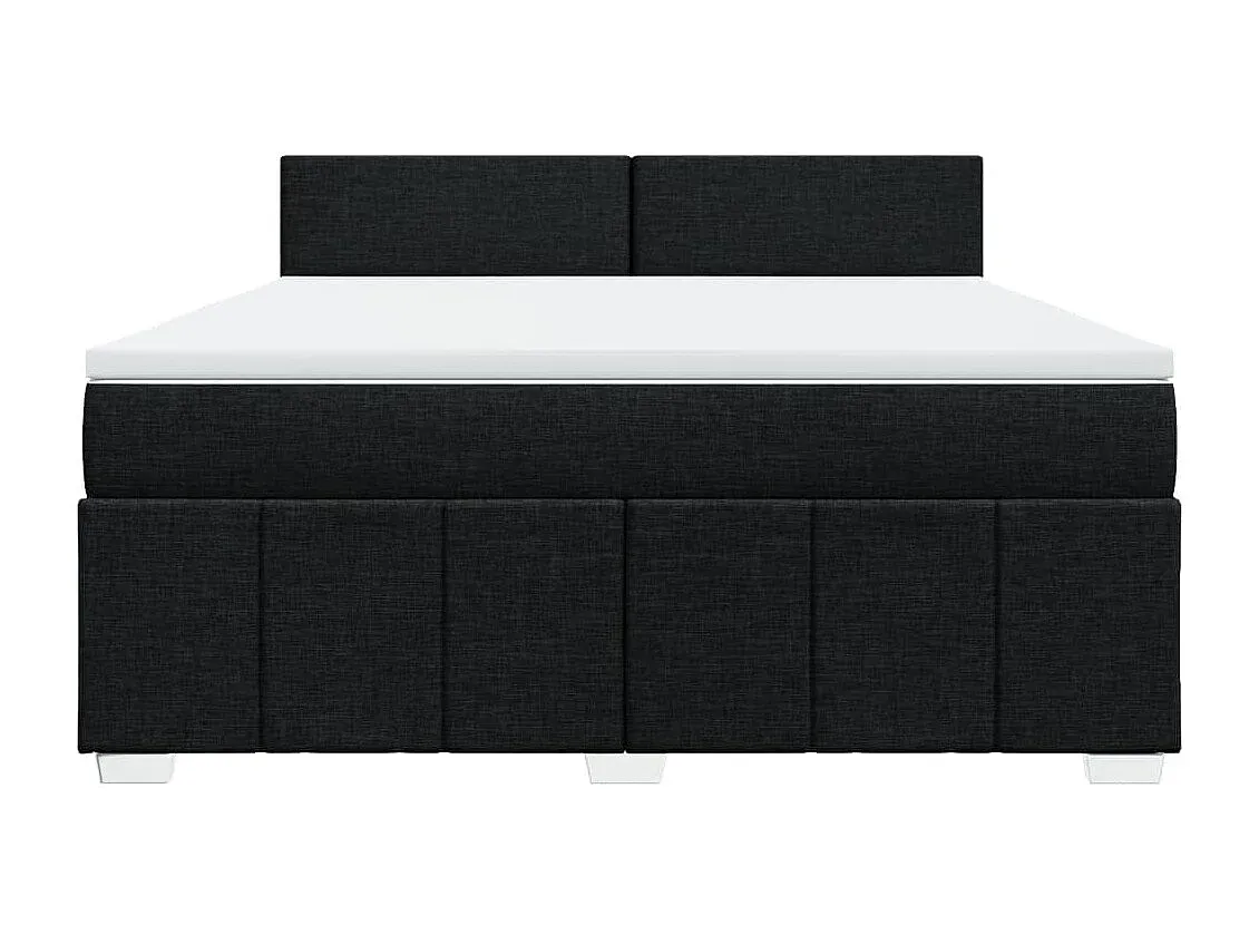 Komfortables Boxspringbett mit Matratze 180x200 cm in Schwarz