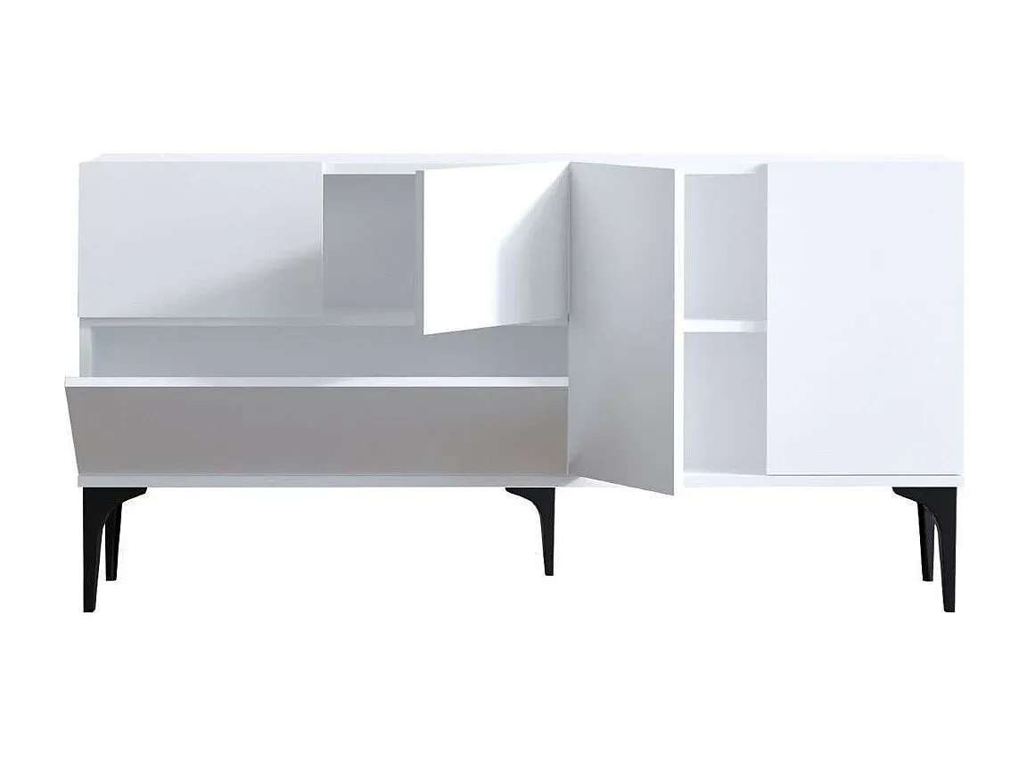 5-türiges Sideboard in Weiß 150 cm