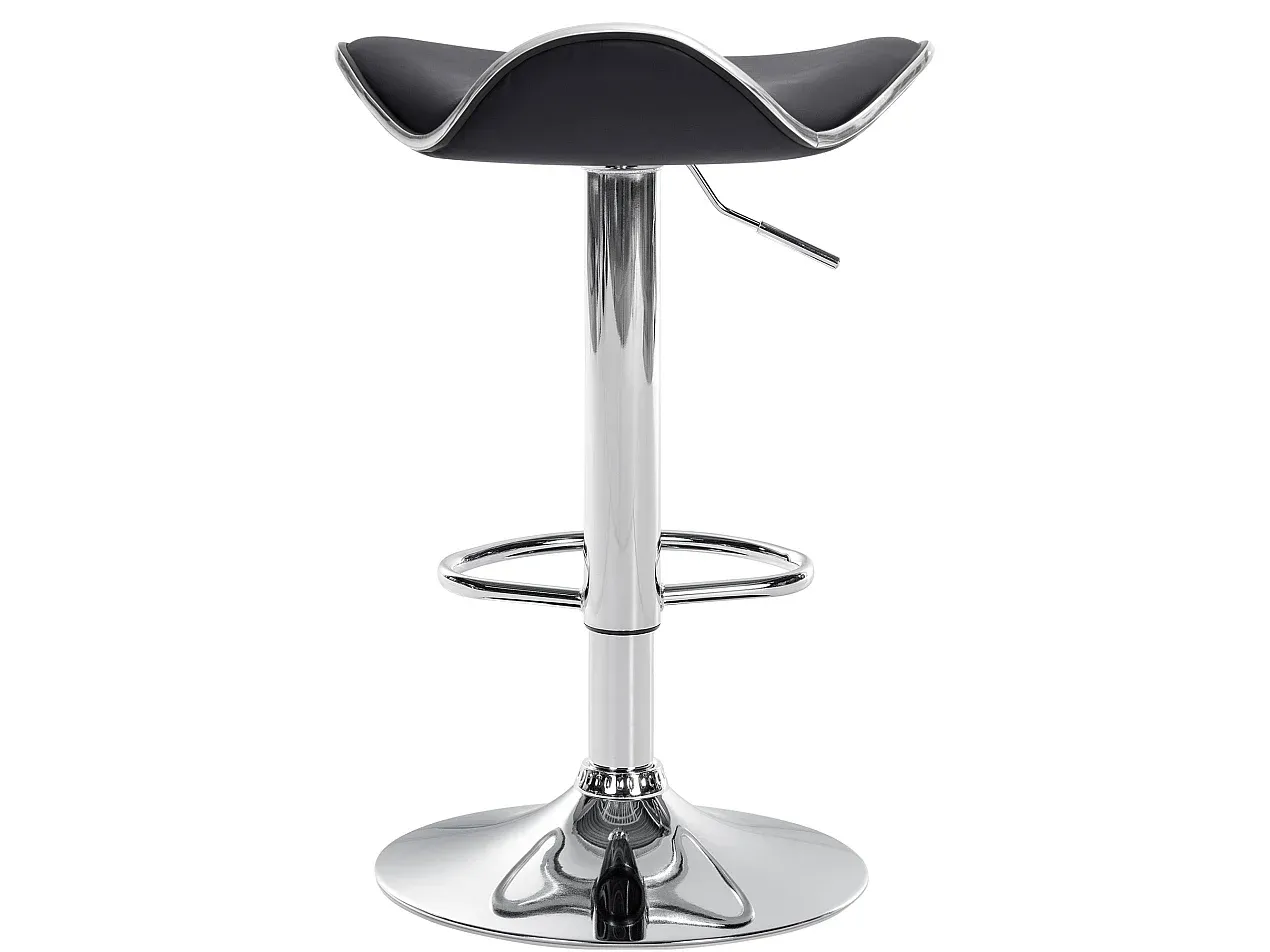 Moderner Barhocker in Schwarz, Kunstlederbezug