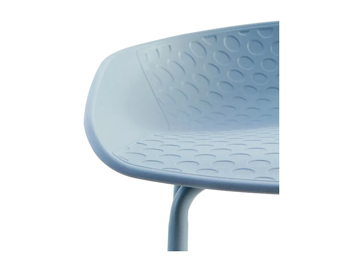 Moderne Kunststoffhocker mit stabilen Metallbeinen, 2er-Set