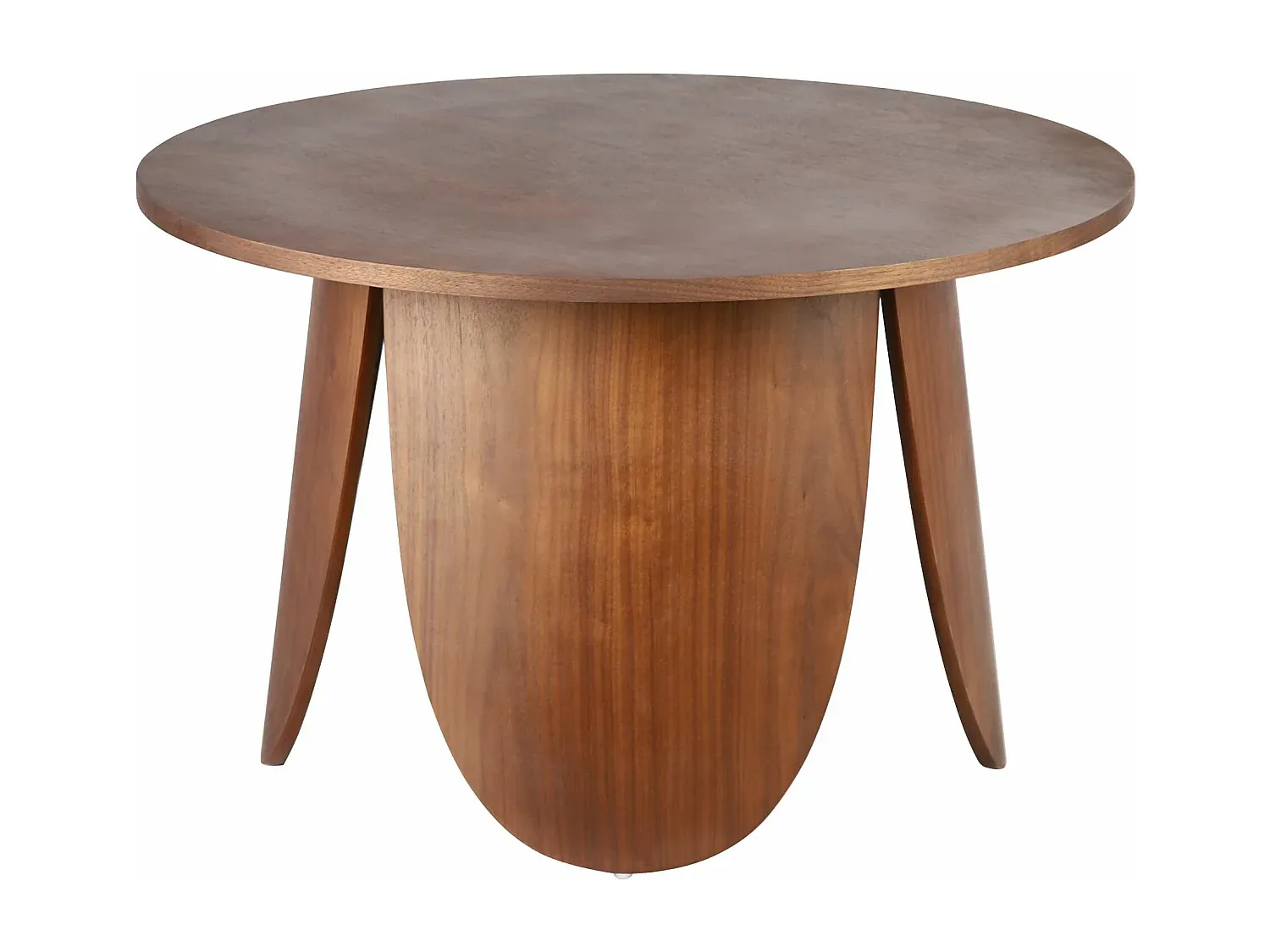 Runder Couchtisch in Nussbaumoptik, Durchmesser 80 cm