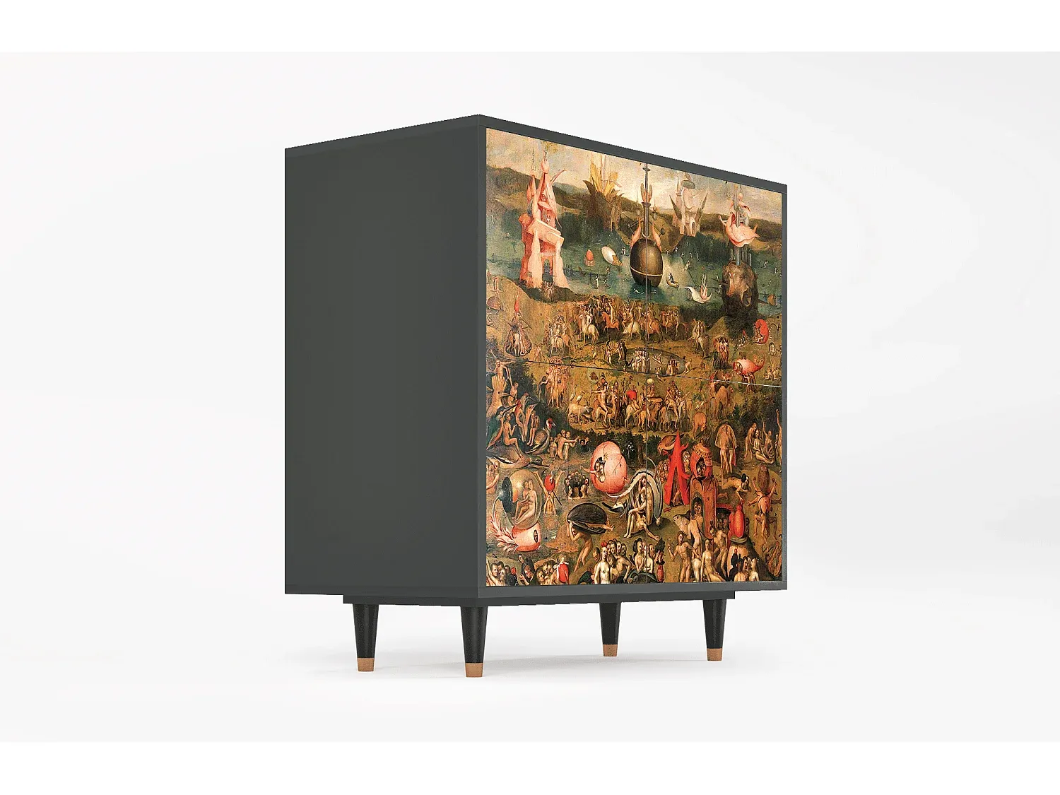 Modernes Sideboard mit Stauraum, Anthrazit