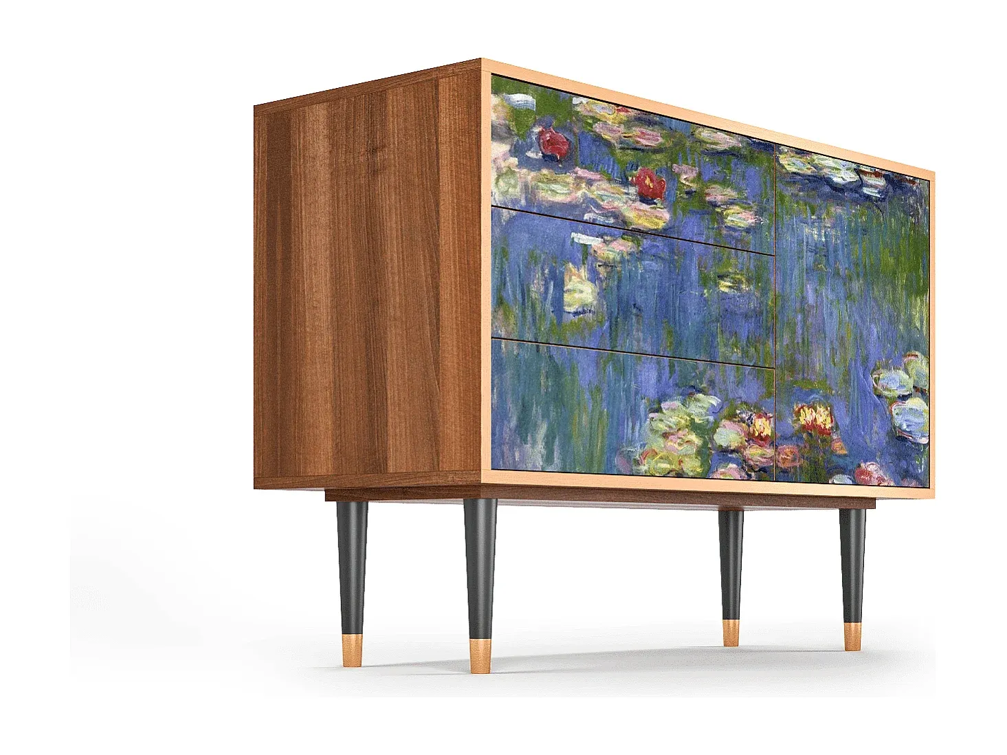 Kompaktes Sideboard mit Kunstmotiv