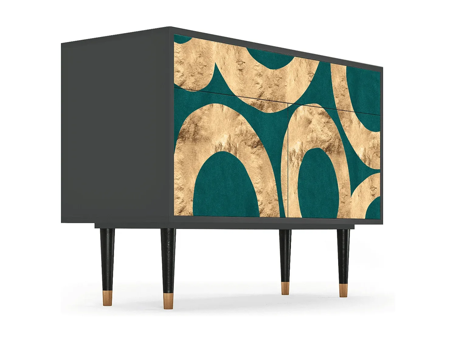 Moderner Sideboard mit Stauraum, Anthrazit