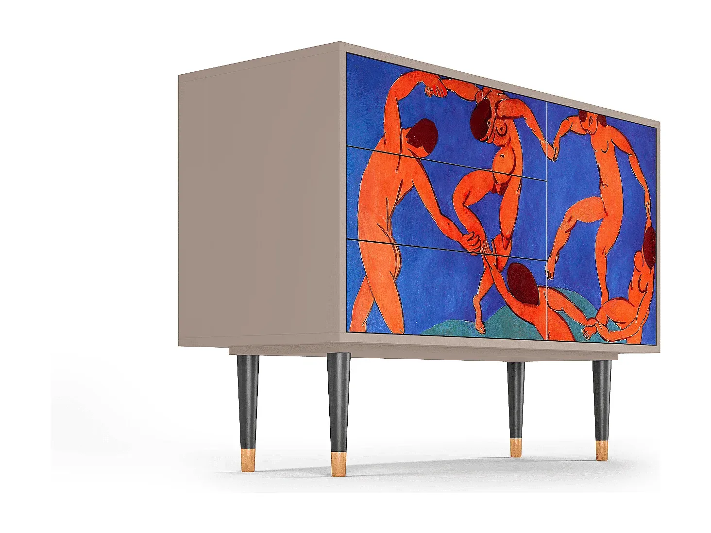 Elegantes Sideboard mit Kunstmotiv 115x84x41 cm