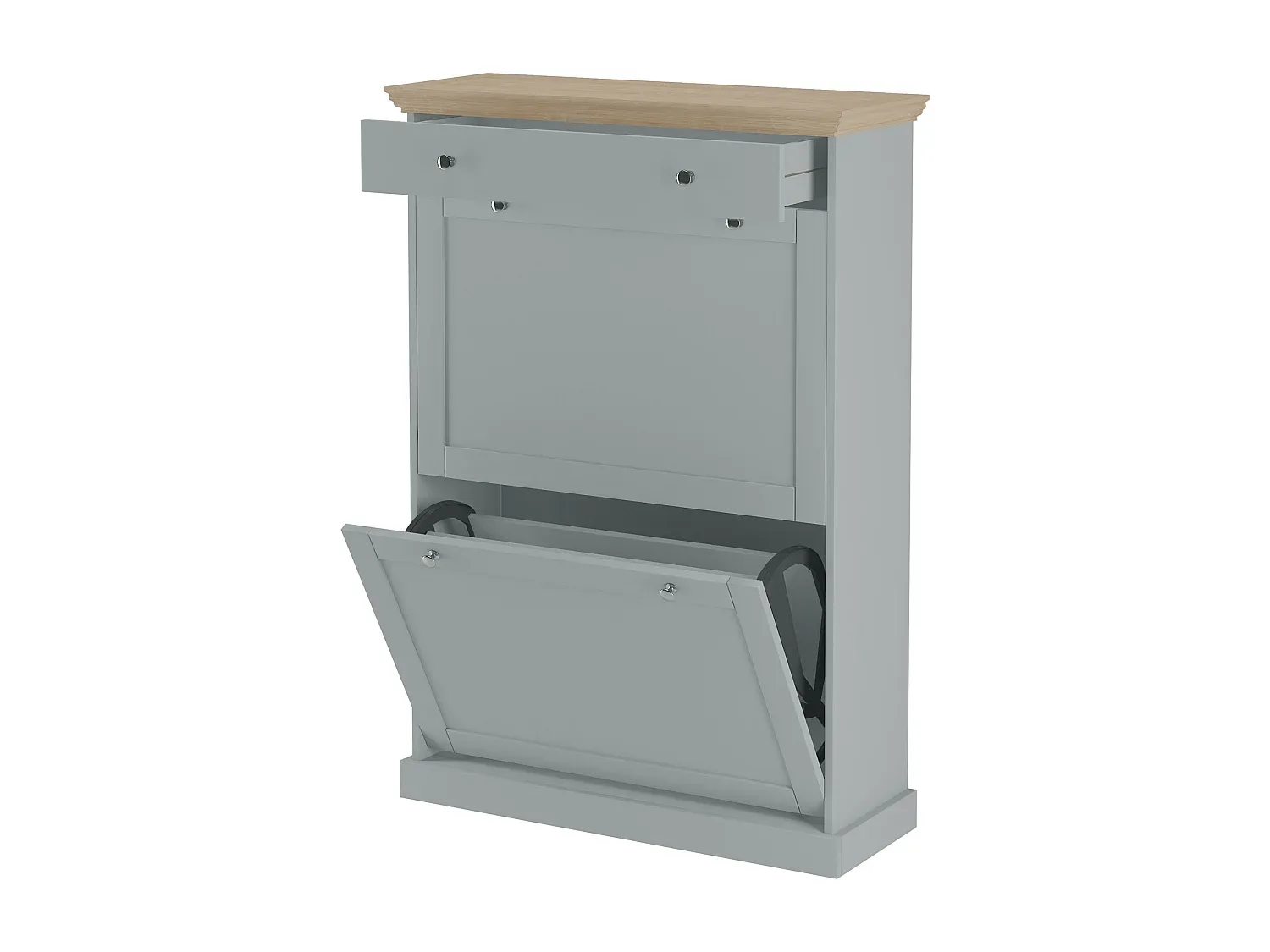 Schuhaufbewahrung aus grauer Eiche