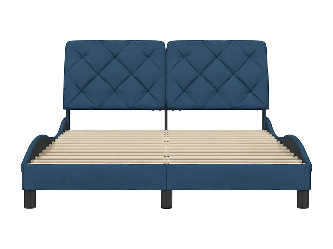 Blaues Stoffbettgestell 140x190 cm