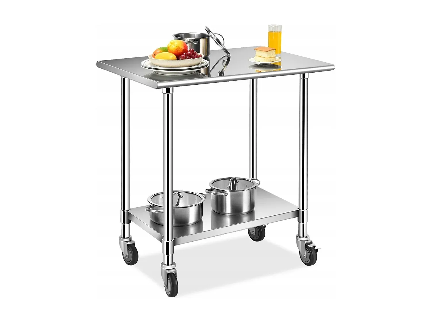 Höhenverstellbarer Edelstahltisch