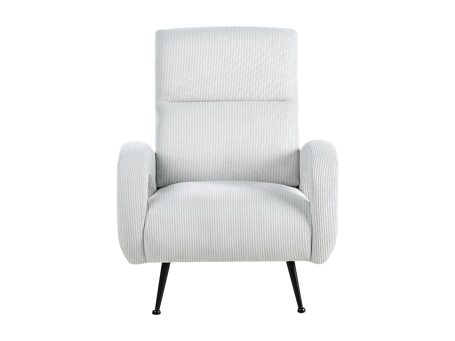 Retro Cord Sessel in Mintgrün mit Schwarzen Beinen