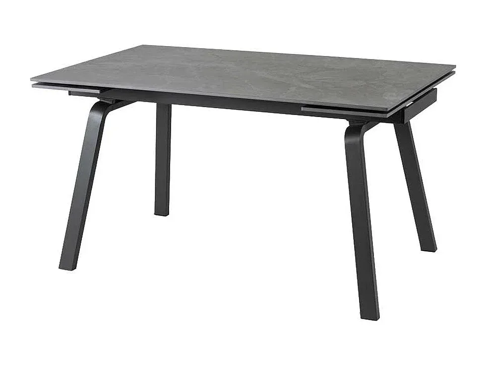 Moderner Esstisch mit grauer Marmoroberfläche