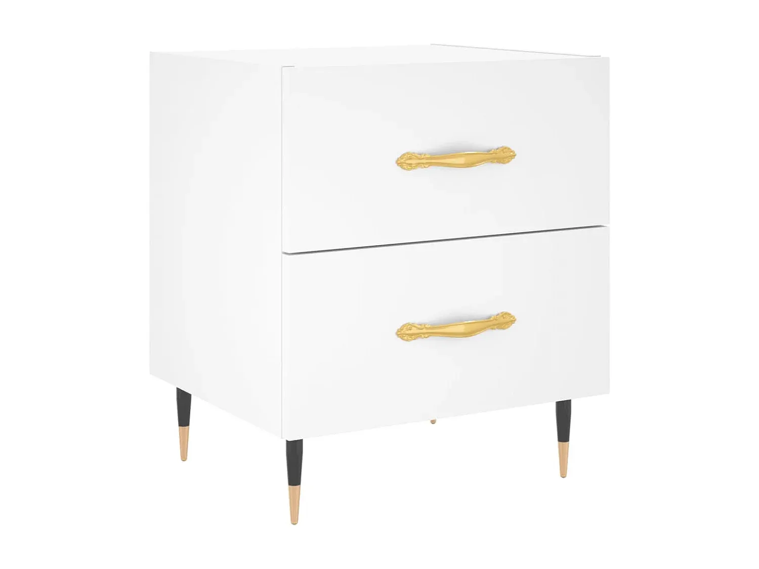 Weißer Nachttisch im Set, Kompakt und Modern