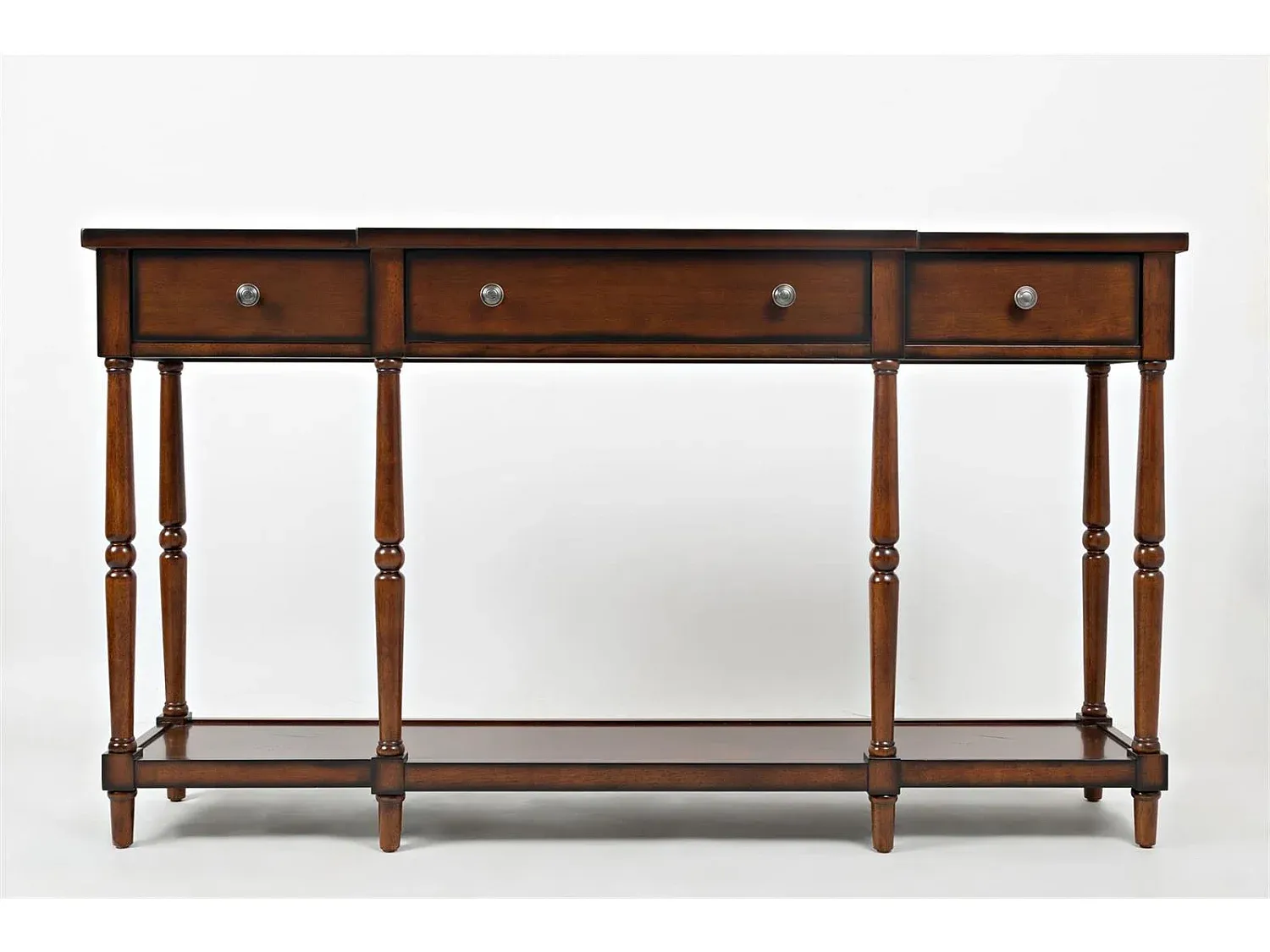 Hellbraune Konsole mit großzügigem Stauraum