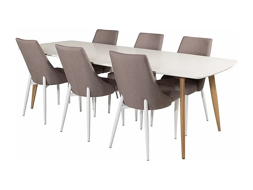 Eleganter Esstisch 100x240 cm in Weiß