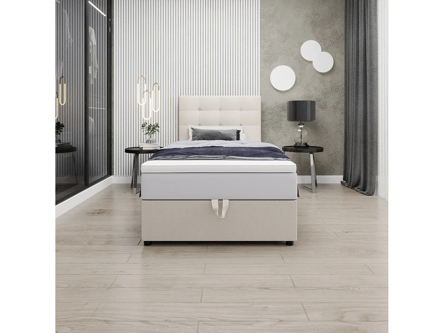Komfortables Boxspringbett 120x200 mit Stauraum