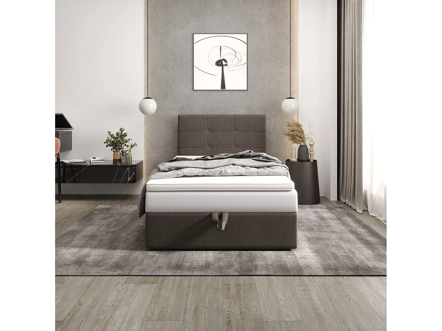 Komfortables Boxspringbett 120x200 mit Stauraum