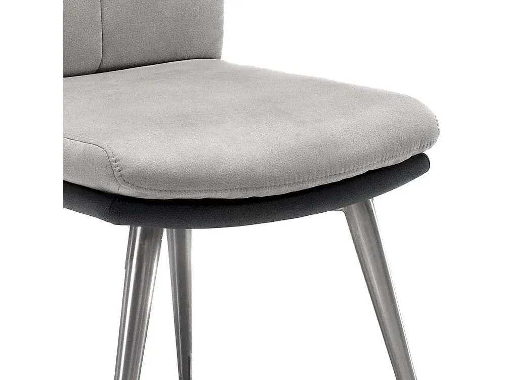 Moderne Esszimmerstühle im 2er Set, hellgrau