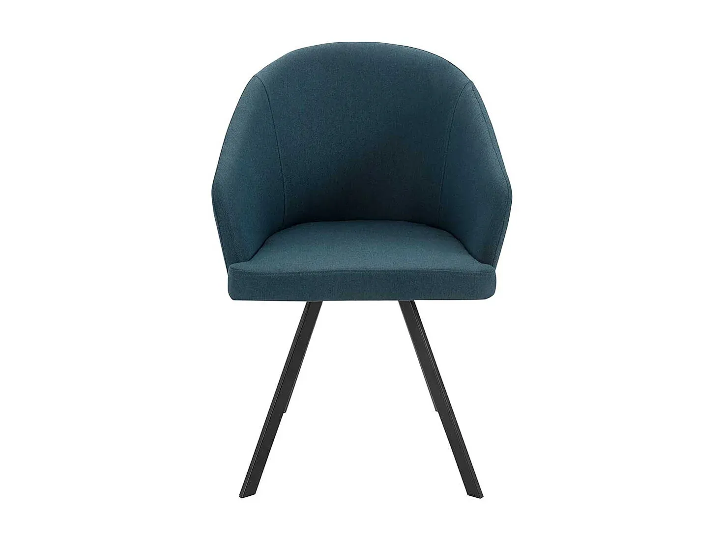 Moderne Cocktailstühle im Zweierset, blau-schwarzer Stoffbezug