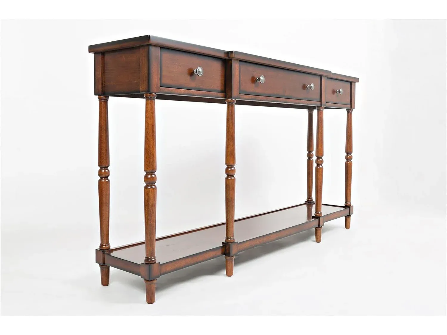 Hellbraune Konsole mit großzügigem Stauraum