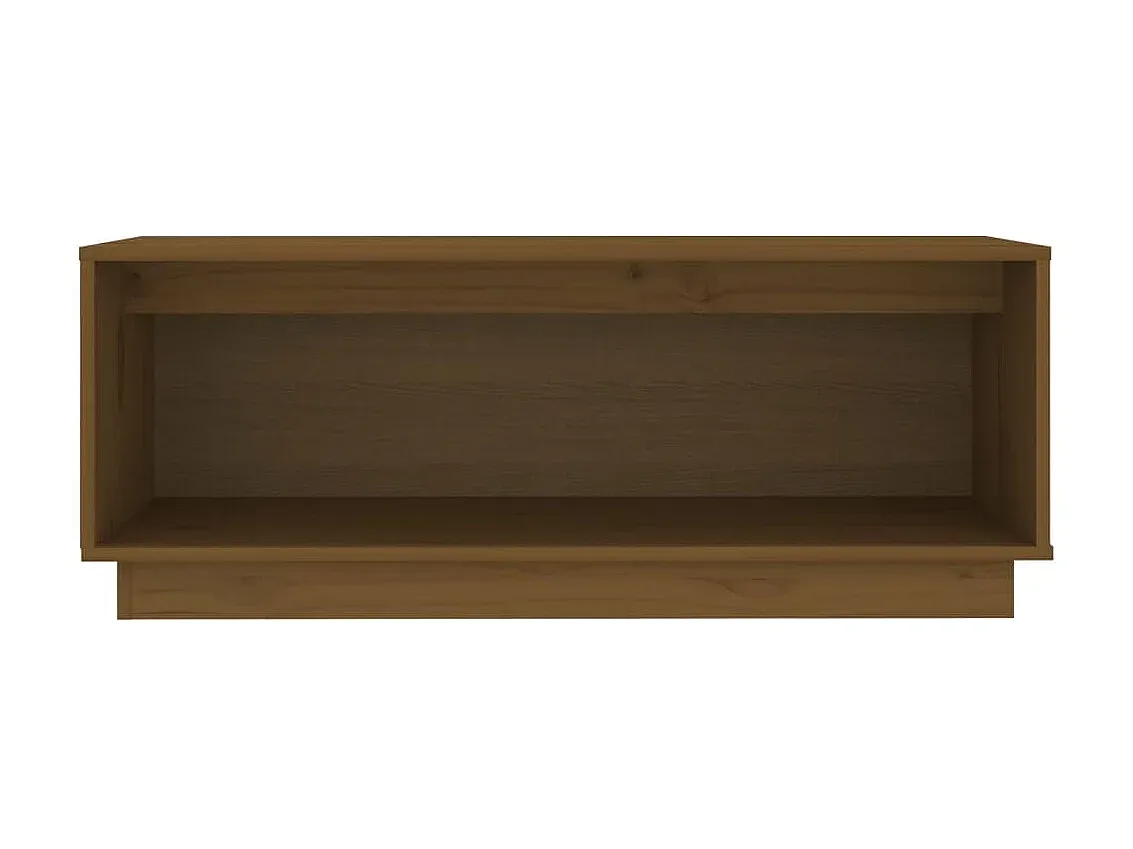 Fernsehtisch aus Kiefernholz, honigbraun, 90x35x35 cm