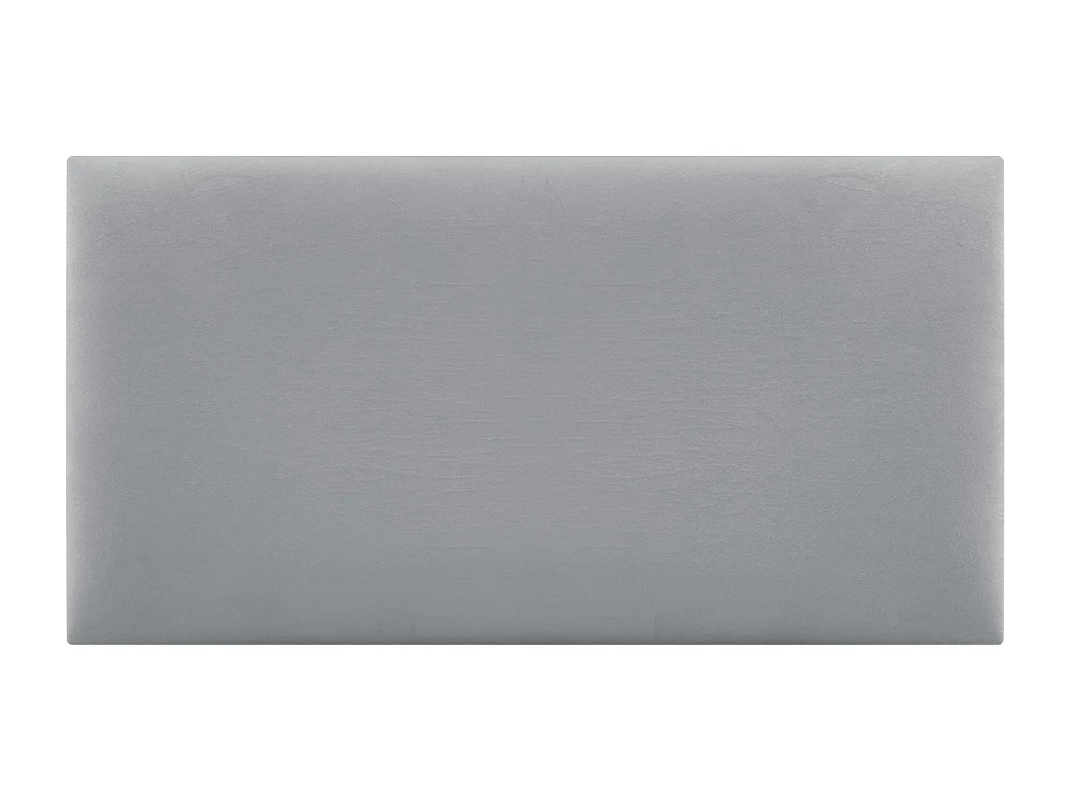 Gepolstertes Samt-Kopfteil, 105 x 50 cm, Hellgrau