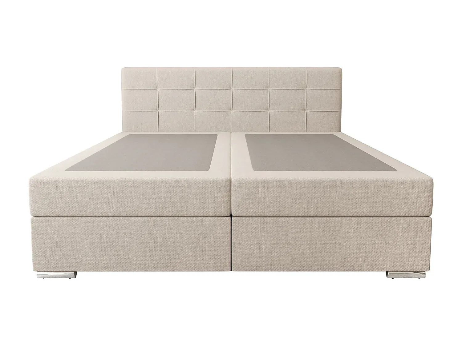 Komfortables Boxspringbett mit Stauraum 140x200 Beige