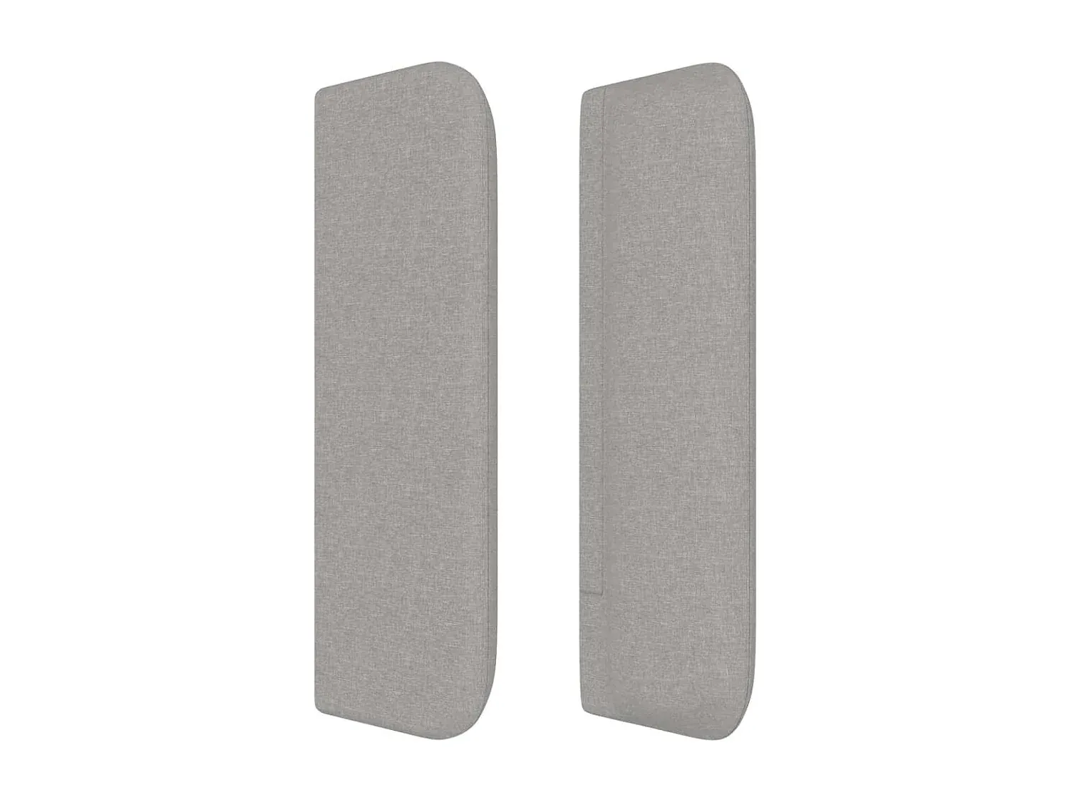 Stoff-Kopfteil mit Ohren in Hellgrau 163x16x78/88 cm