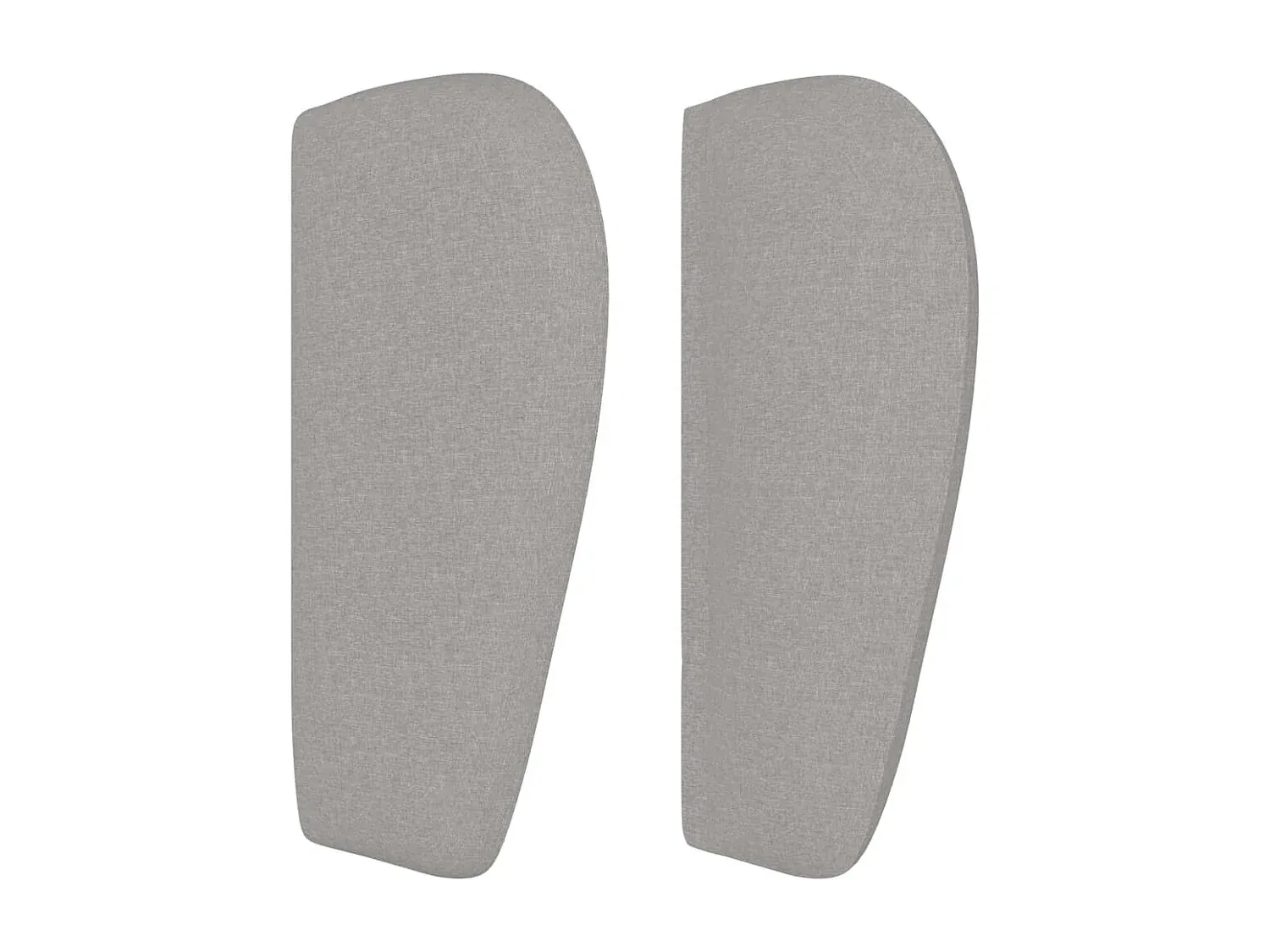 Stoff-Kopfteil mit Ohren in Hellgrau 183x23x78/88 cm