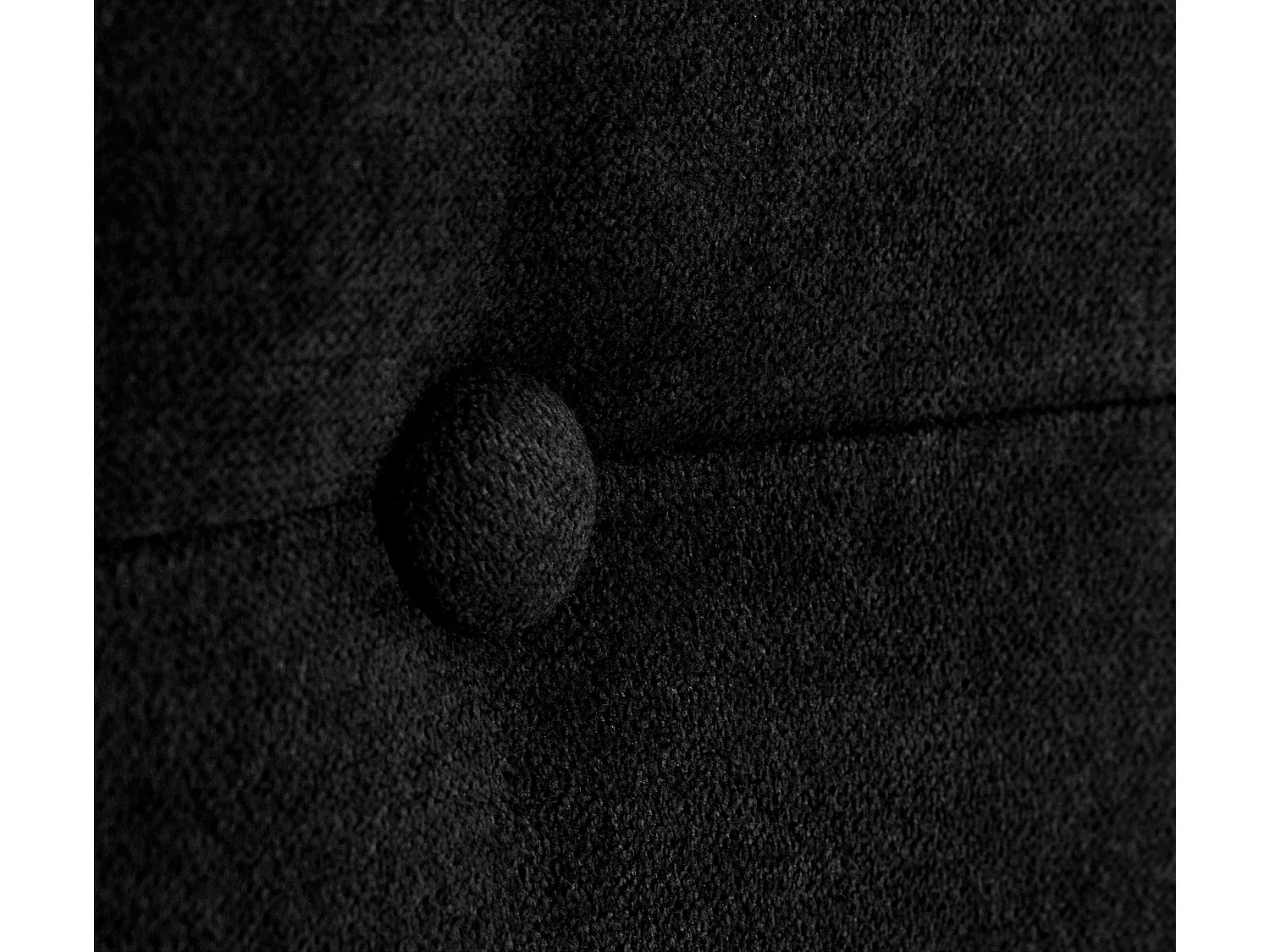 Kopfteil aus Stoff mit Knöpfen und Beinen, 90x105cm, Schwarz