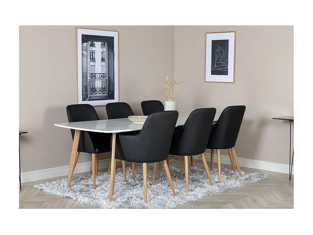 Eleganter Esstisch 100x240 cm in Weiß