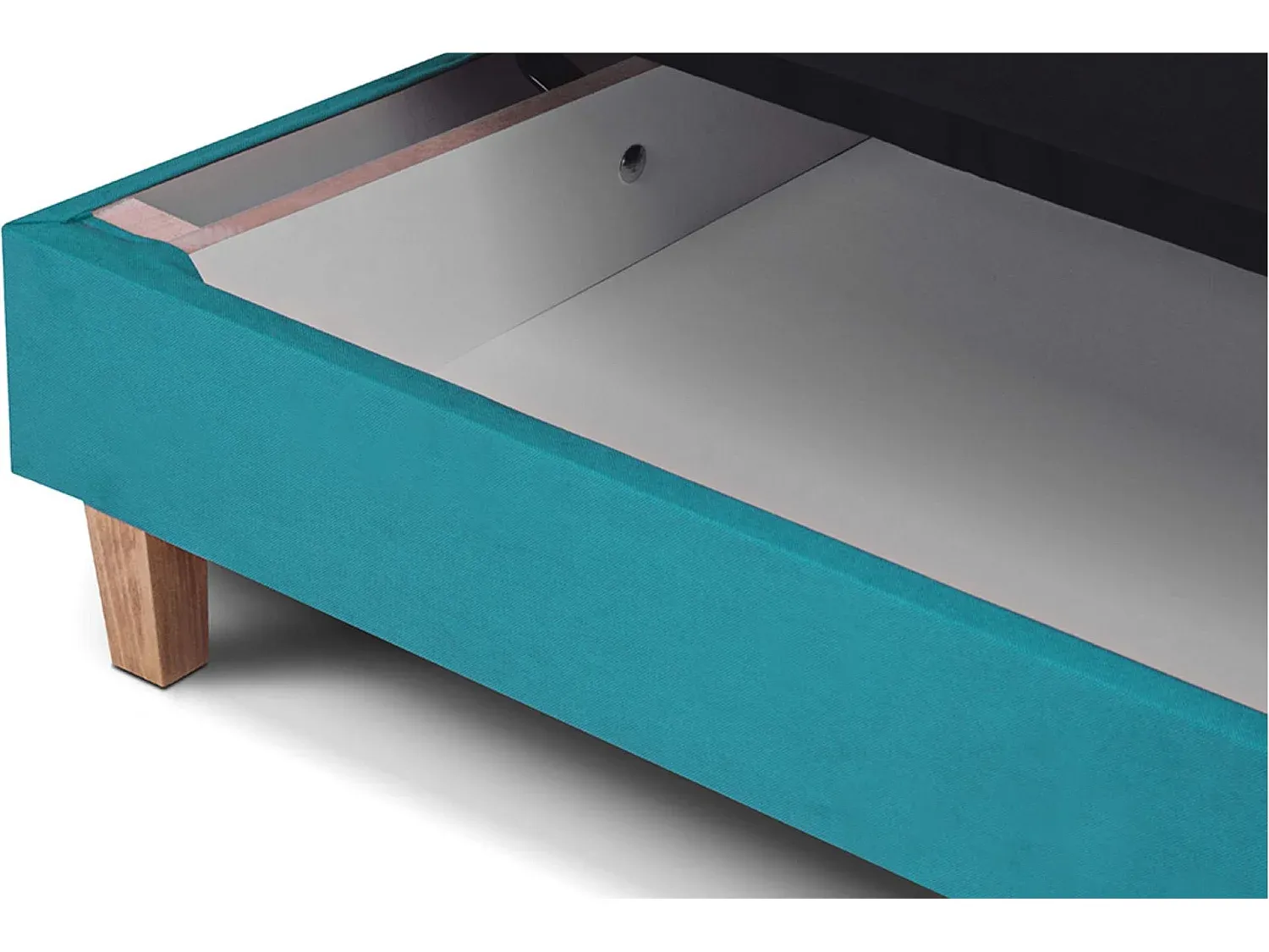 Modernes Schlafsofa in Türkis und Creme, 3-Sitzer