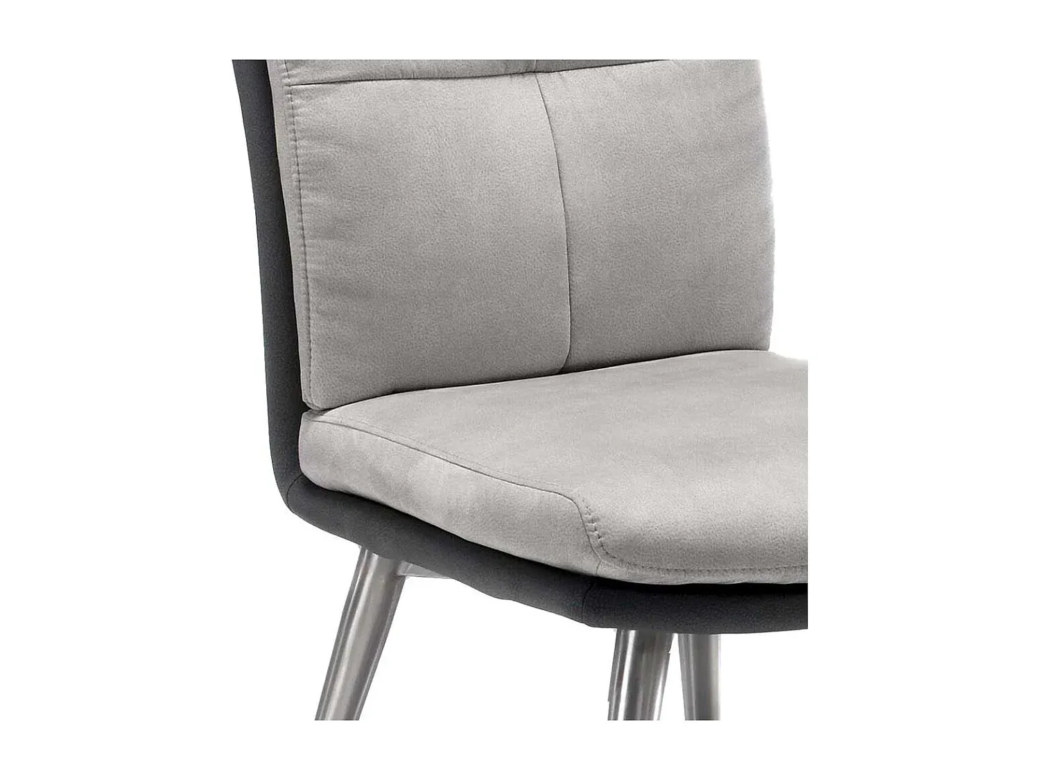 Moderne Esszimmerstühle im 2er Set, hellgrau