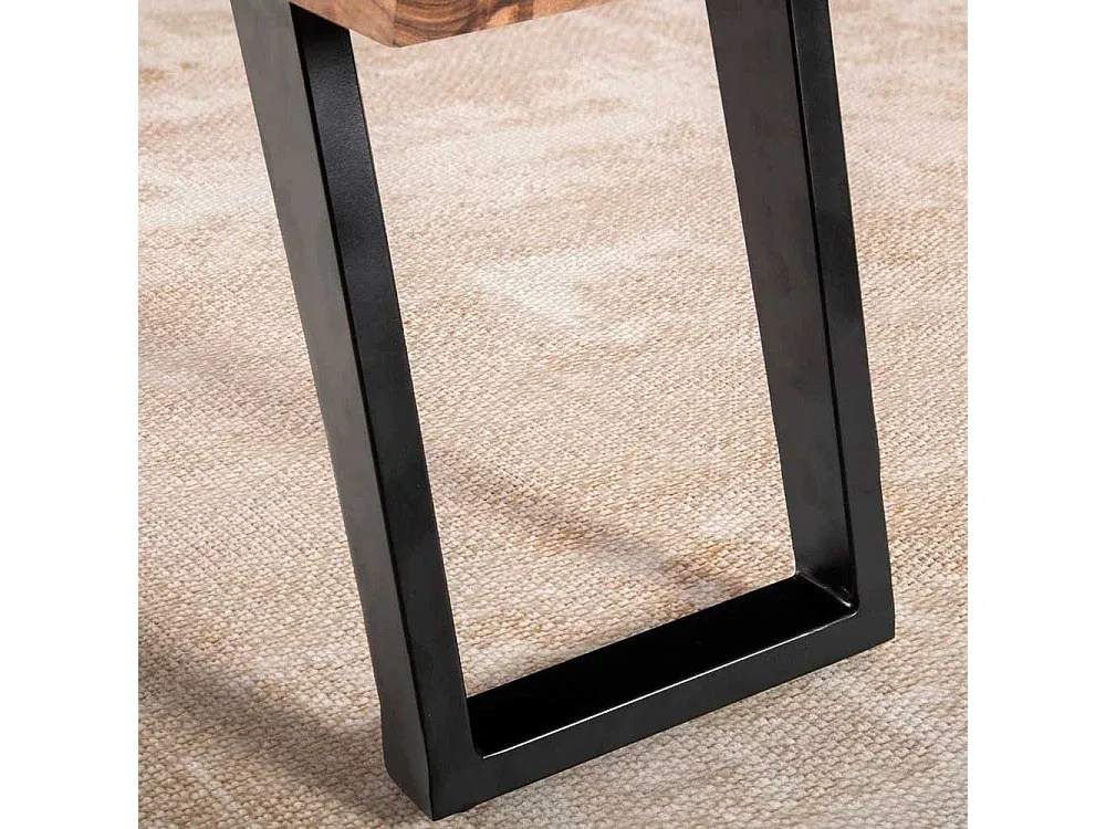 Holzbank aus Akazienholz mit natürlicher Baumkante