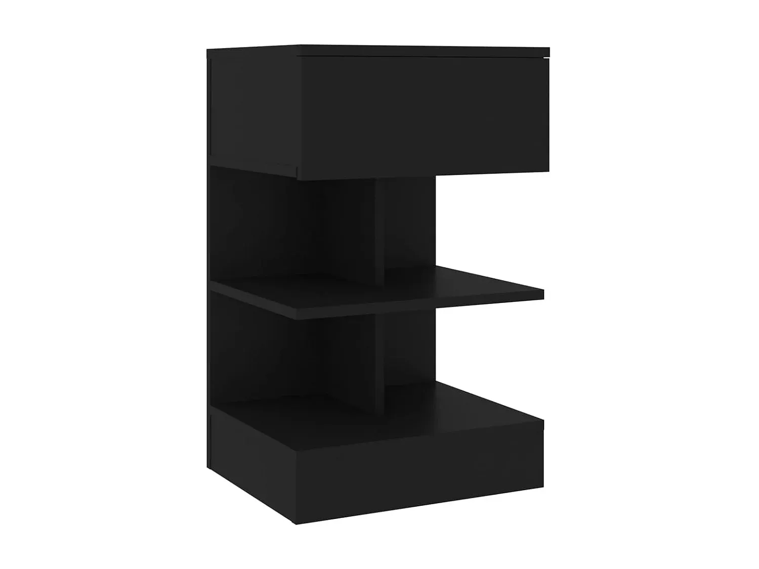 Schwarze Nachttische im 2er-Set 40x35x65 cm