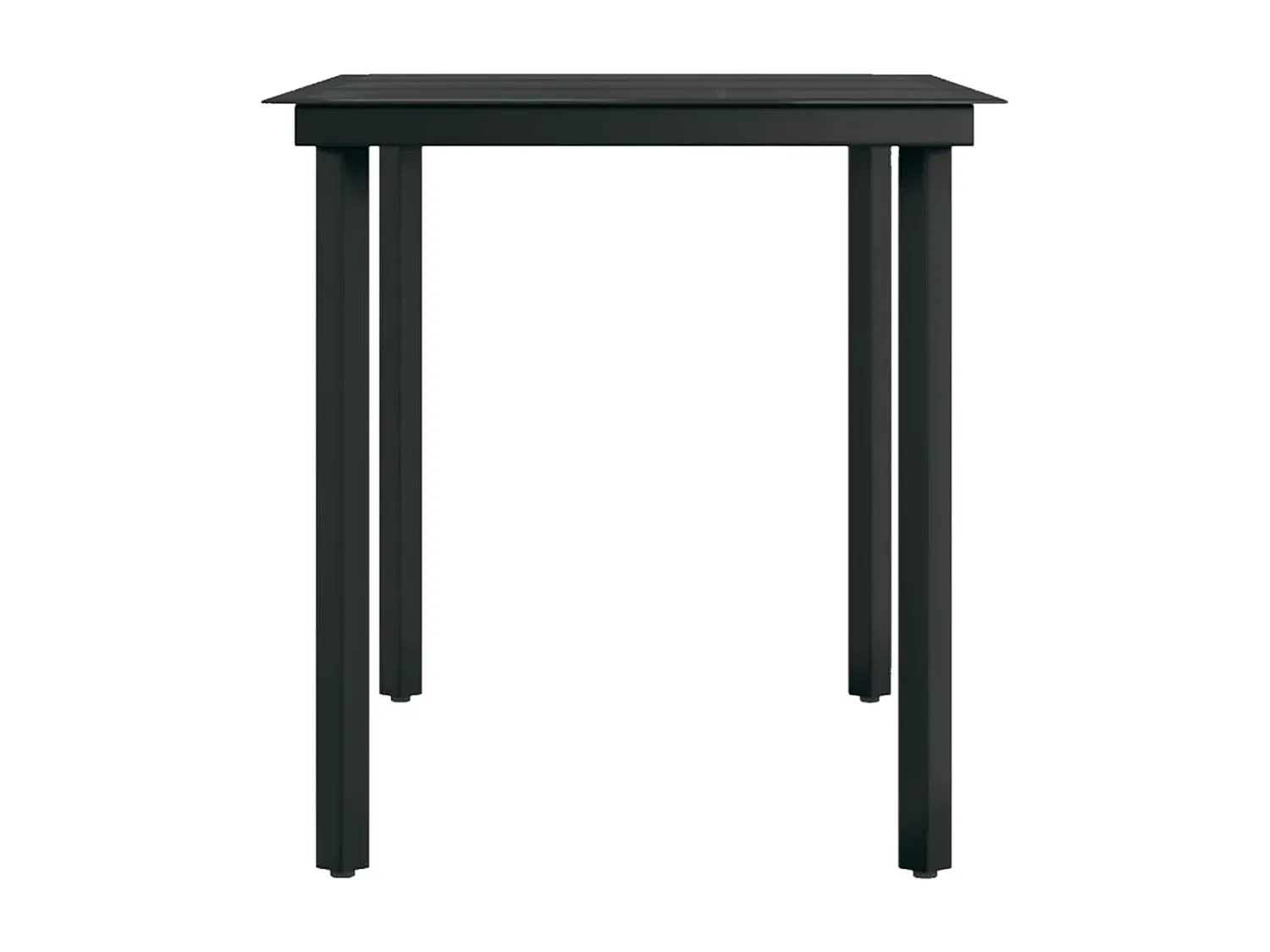 Moderne 5-teilige Garten-Essgruppe in Grau und Schwarz