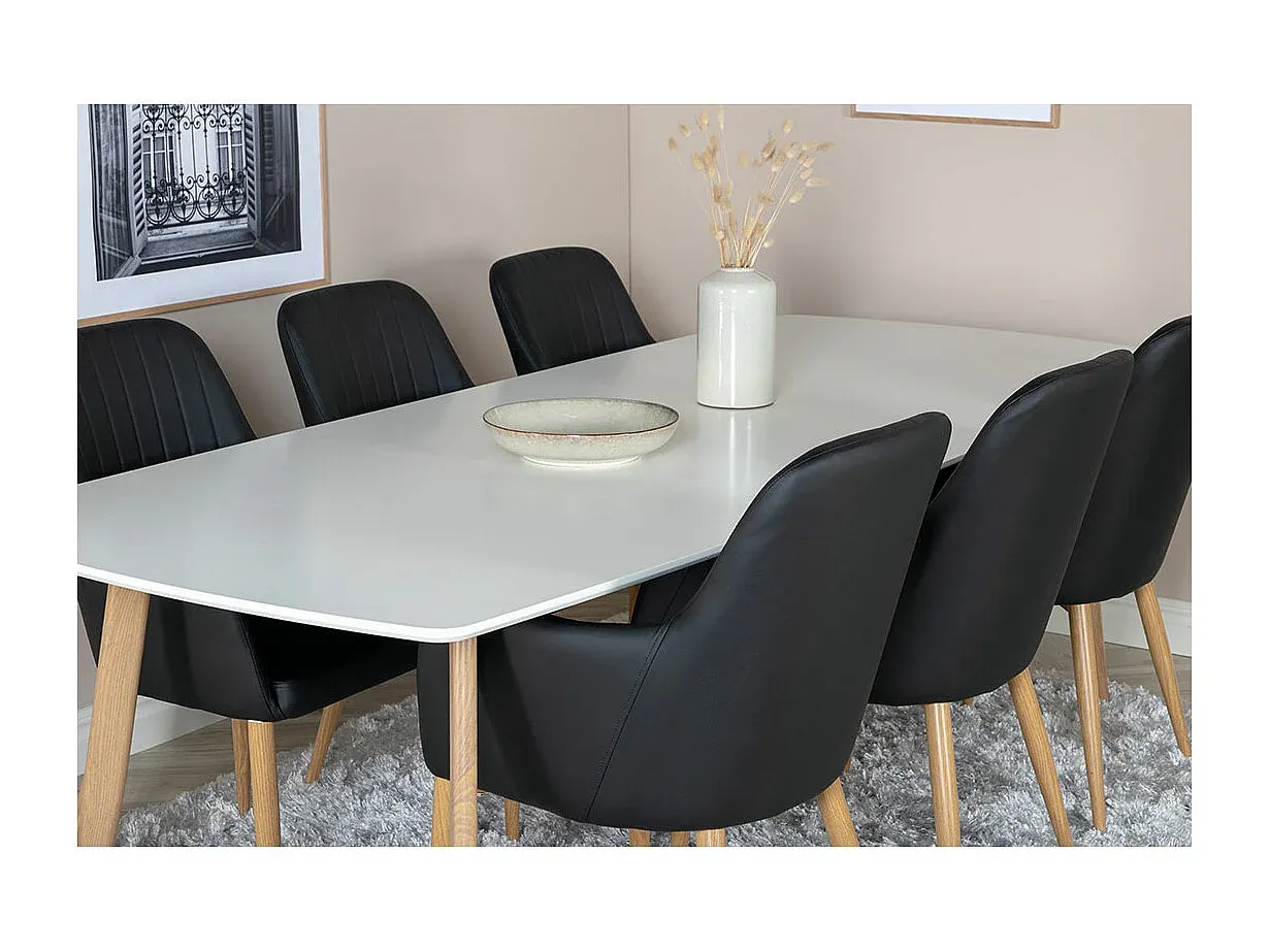 Eleganter Esstisch 100x240 cm in Weiß