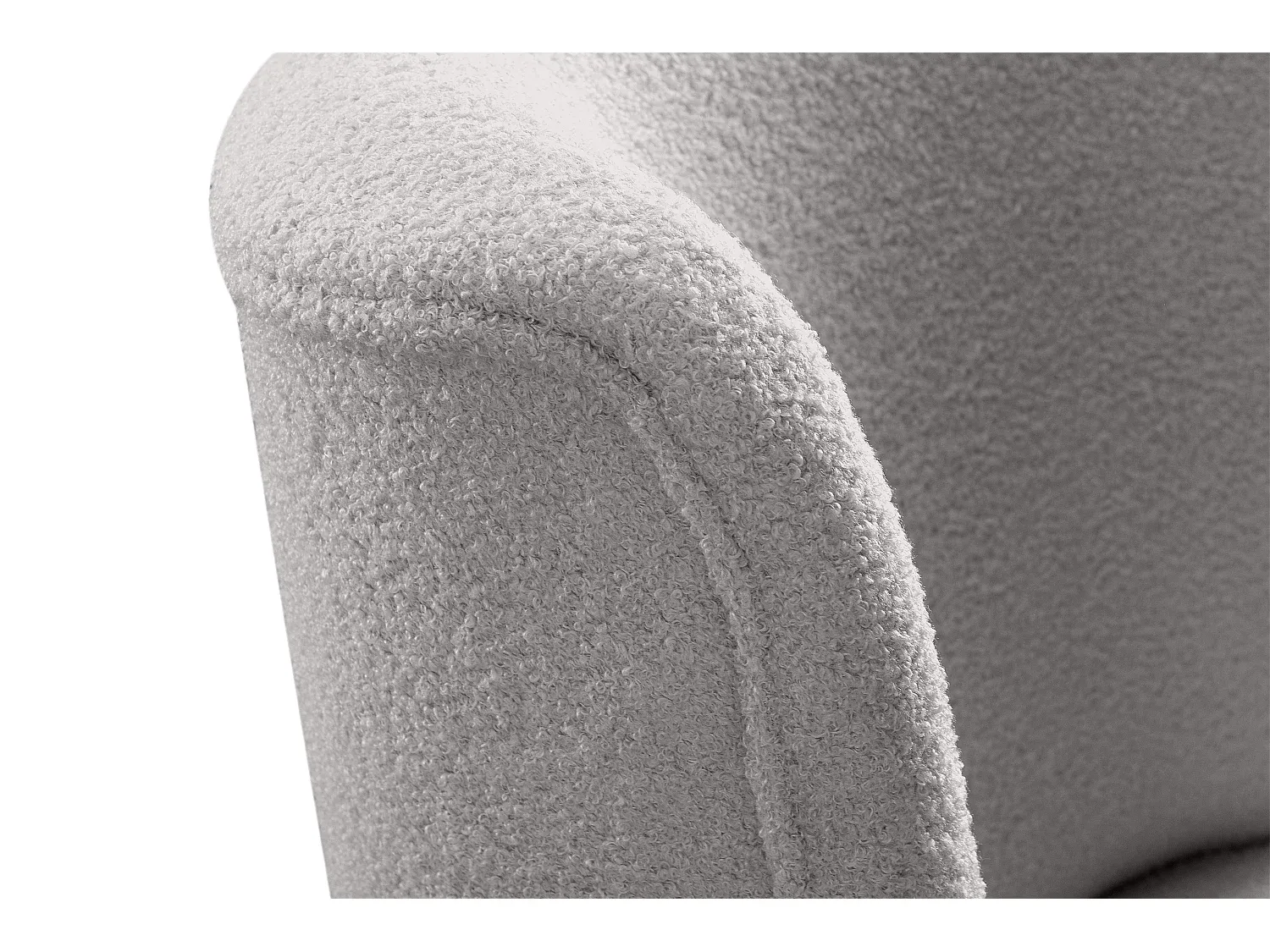 Bequemer Hellgrauer Sessel mit Eichedekor