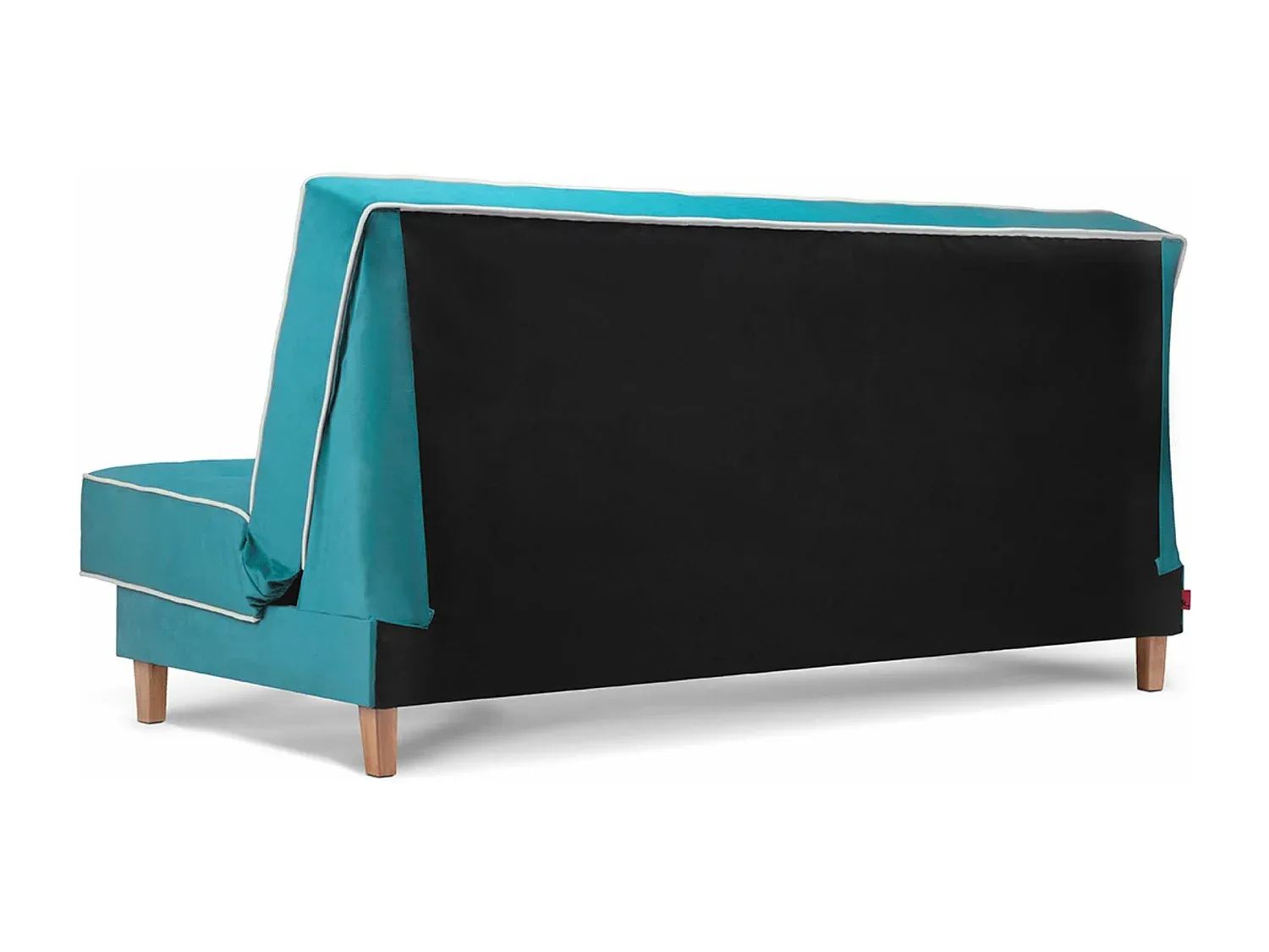 Modernes Schlafsofa in Türkis und Creme, 3-Sitzer