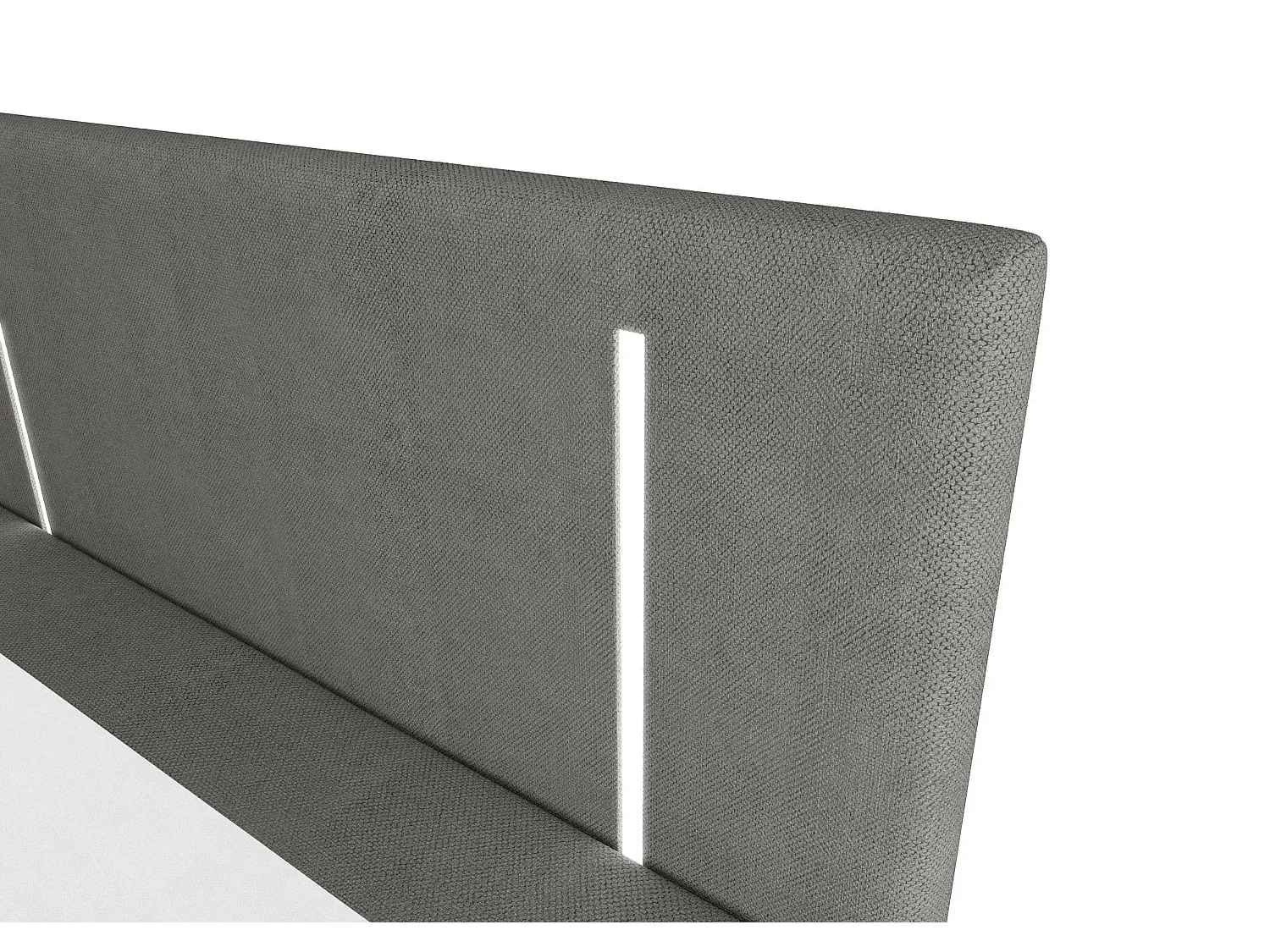 Boxspringbett mit Bettkasten und Topper, 160x200 cm, Grau