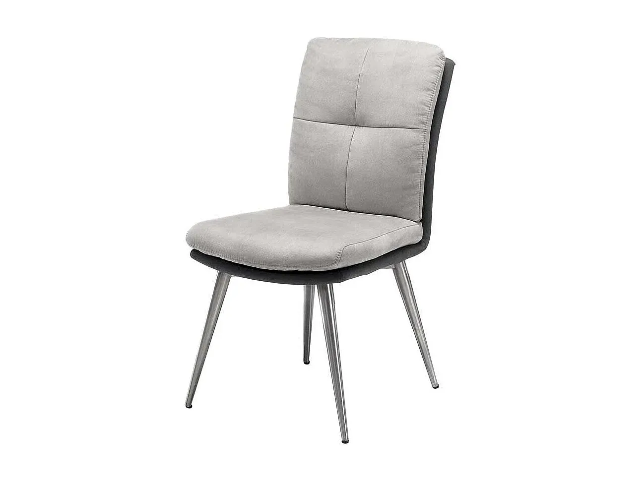 Moderne Esszimmerstühle im 2er Set, hellgrau