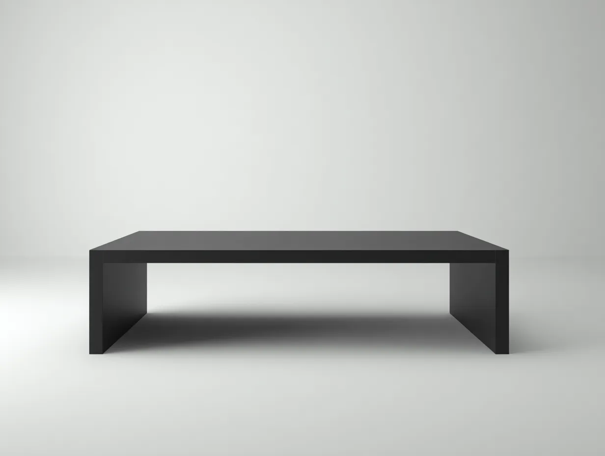 Mesa de comedor rectangular de madera 250 x 110 x 75 cm - negro grafito - para comedor contemporáneo - estilo minimalista envolvente