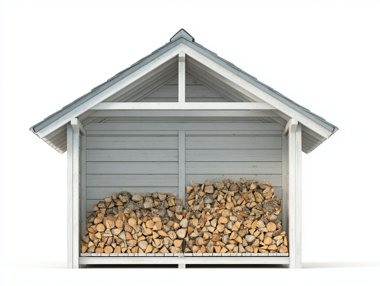 Portalegna - Legno-Metallo - 175x92x178 cm - Bianco-Grigio - Stile moderno da esterno-Vivaihome