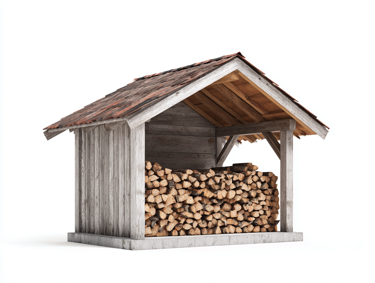 Portalegna - Legno-Muratura - 165x85x170 cm - Naturale-Marrone - Stile rustico da esterno-Vivaihome