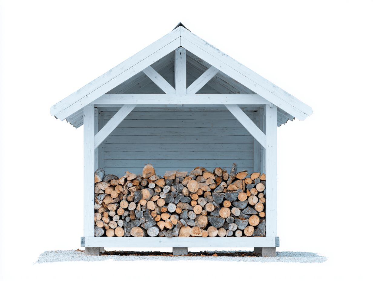 Portalegna - Legno - 160x85x175 cm - Bianco - Stile moderno da esterno-Vivaihome