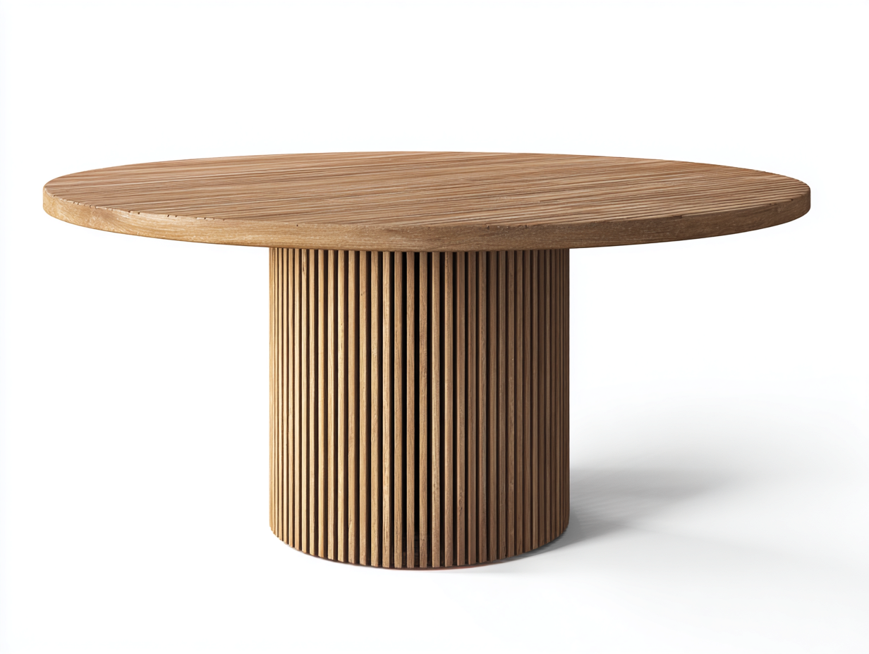 Tavolo da giardino-teak-135x135x75 cm-naturale-design contemporaneo-Vivaihome