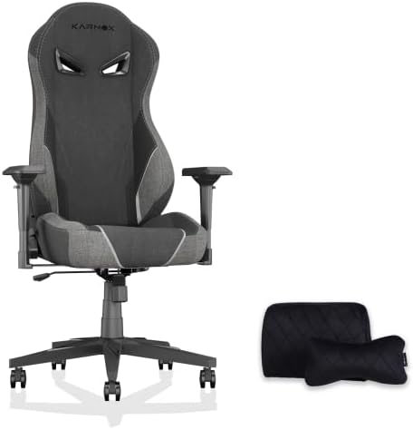 Sedia gaming grigia da corsa - braccioli 4D e poggiapiedi - supporto testa lordosi - portata 136 kg-Nestgetmart