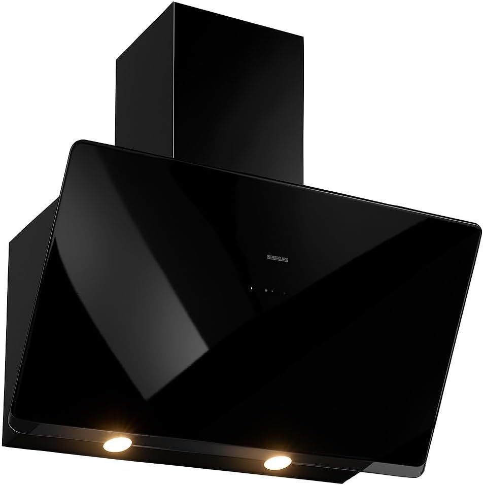 Cappa aspirante a parete 80 cm - Cappa cucina nera Touch LED - 627 m3 h 3 velocità - Silverline Soho-Nestgetmart