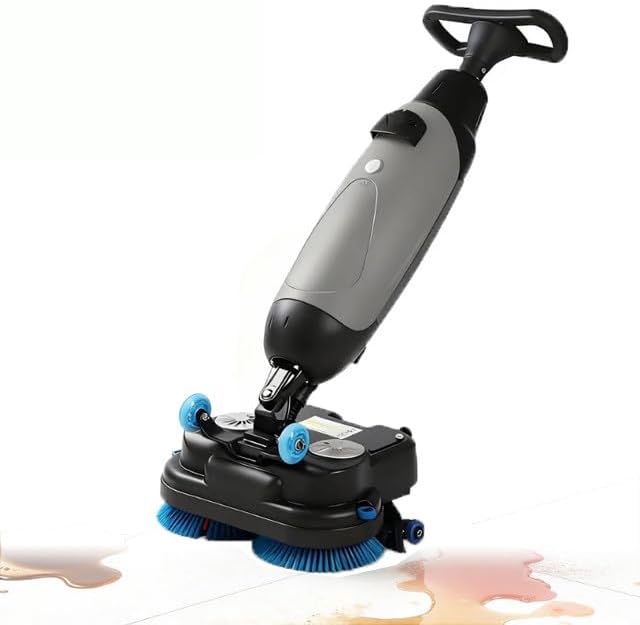 Lavasciuga pavimenti a batteria h9c0 957276 - Uomo a terra 17 pollici - Doppie spazzole - Motore 350 giri min grigia-Nestgetmart